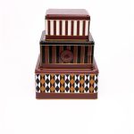 Circus Desenli Metal Saklama Kabı – Kare Organizer Set (3’lü)