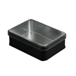 Kristal Kapaklı Teneke Kutu 75x100x45mm - Görsel 3