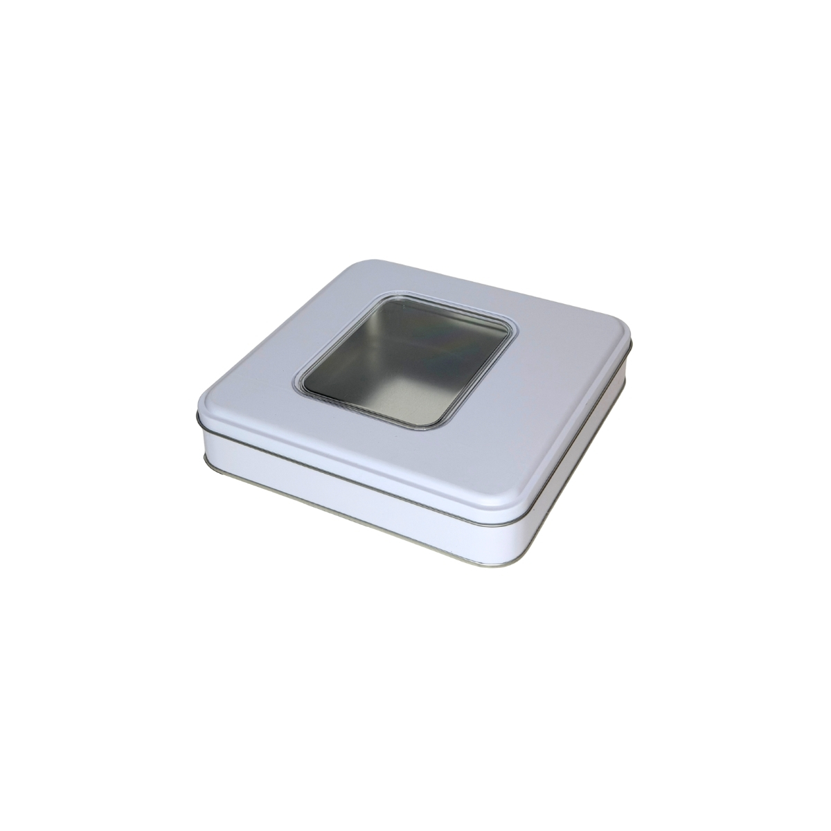 Pencereli Teneke Kutu 215x215x43mm1 Pencereli Teneke Kutu 215x215x43mm - Görsel 1
