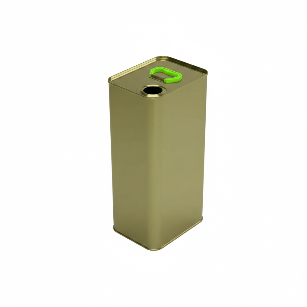 Yağ Tenekesi 5L 5LT Zeytinyağı Tenekesi | 116 mm x 150 mm x 316 mm | 5,5 Litre Hacim - Görsel 1