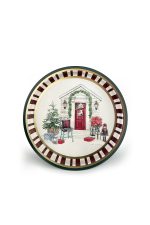 Yılbaşı Temalı Stone Home Green Metal Tepsi – 31,5 cm