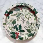Yılbaşı Noel Desenli Yuvarlak Metal Tepsi – 37 cm